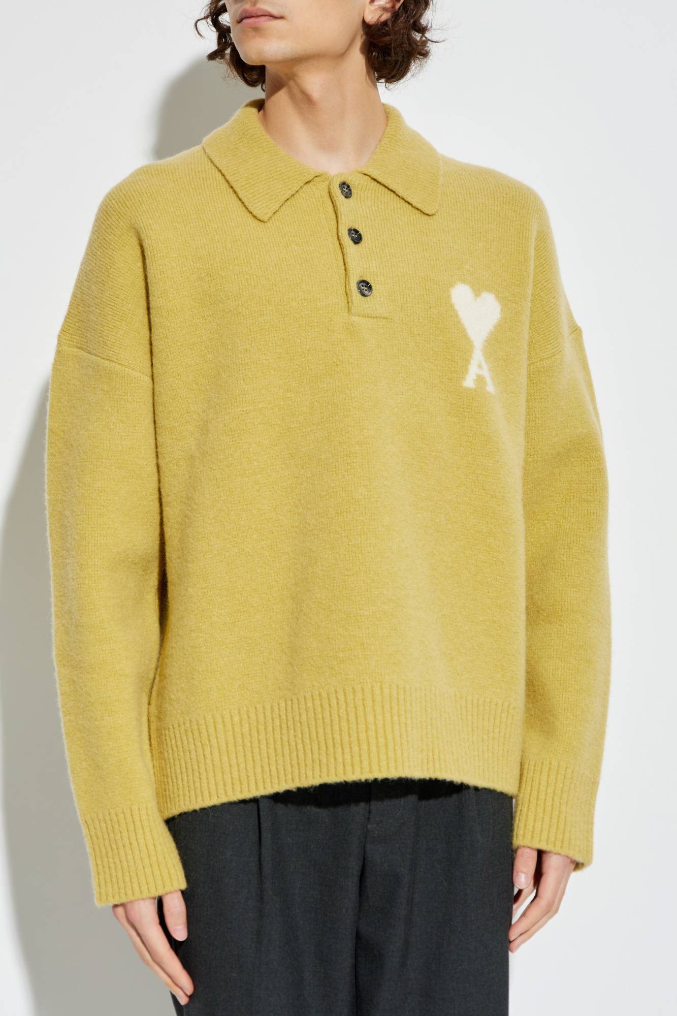 Ami Alexandre Mattiussi Polo sweater with logo | Men's | Vitkac